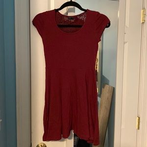 Maroon Aeropostale Lace Back dress
